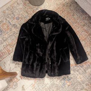 SM Boohoo Fuzzy Black Jacket